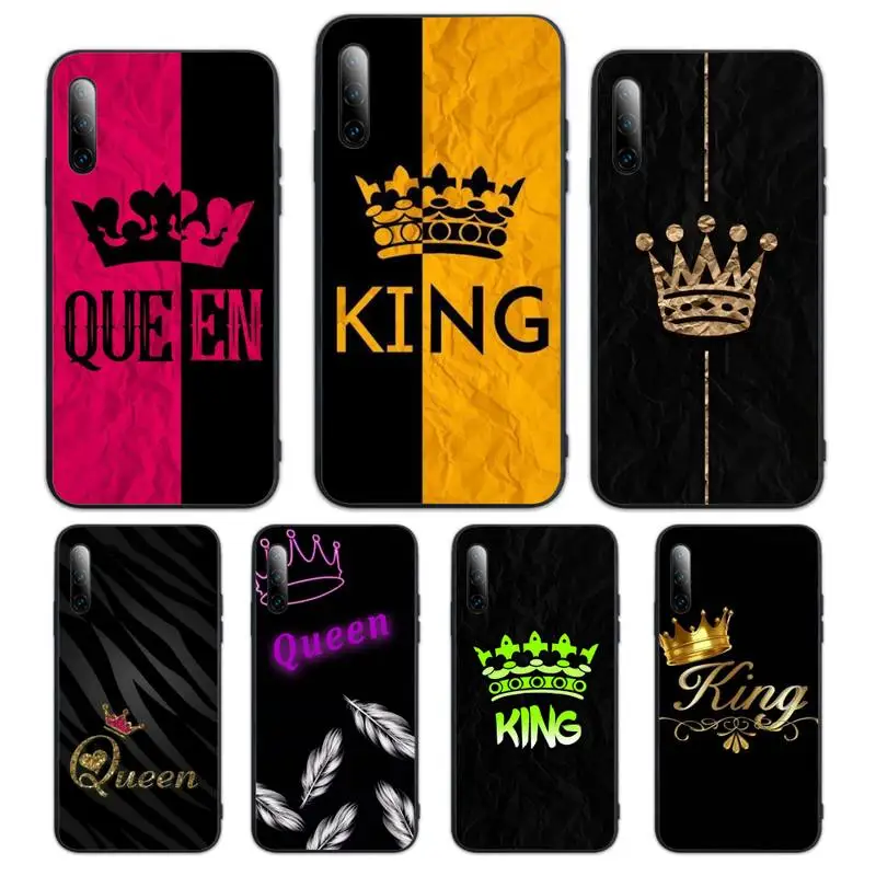 

King Queen Phone Case For Redmi Note 10 8 9 K20 6 5a promaxCover Fundas Coque