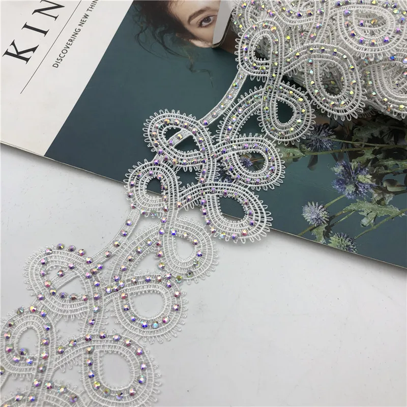 Высококачественная Роскошная Аппликация Венеции шириной 2 7 дюйма 10 ярдов