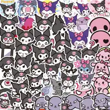50 шт. милые наклейки Kuromi граффити симпатичные цветные ПВХ водонепроницаемые шлемы для компьютера багажа скейтборда