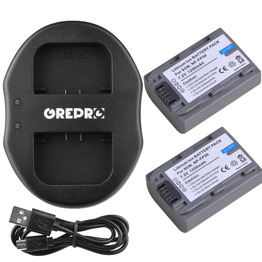 1250 мАч NP FP50 аккумулятор с зарядным устройством для Sony NP-FP50 DCR DVD103 DVD105 DVD203 DVD205 DVD305 HC20