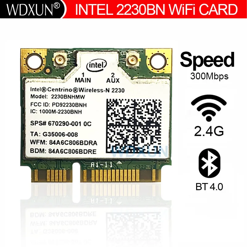 Intel Centrino Wireless-N2230 2230BN 2230 2230BNHMW 2230N Half Mini Pci-e 300 Мбит/с + Bluetooth