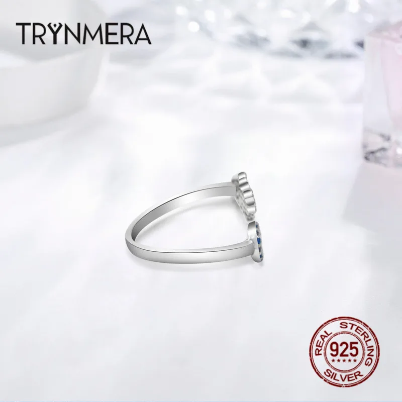 Trynmera 925 пробы серебра с клипсами Дурной глаз голубыми глазами и Хамса рука Фатима