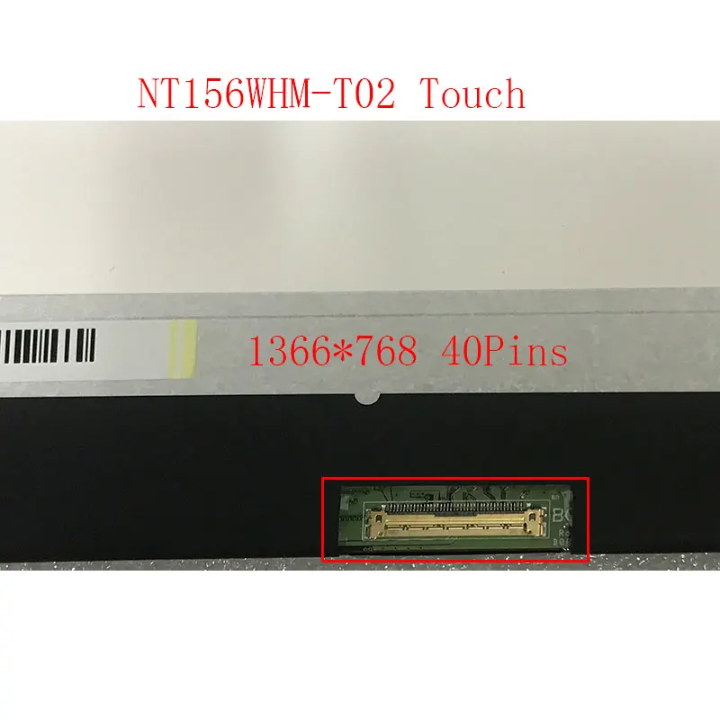 15.6'' Laptop LCD Touch Screen NT156WHM-T02 V8.0 B156XTK02.1 HD 1366*768 EDP 40 Pins | Компьютеры и офис