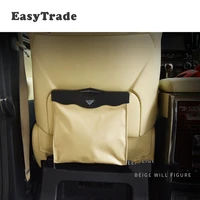 for toyota alphard vellfire 30 series 2016 2019 2020 accessories leather car seat back garbage bag storage case with light