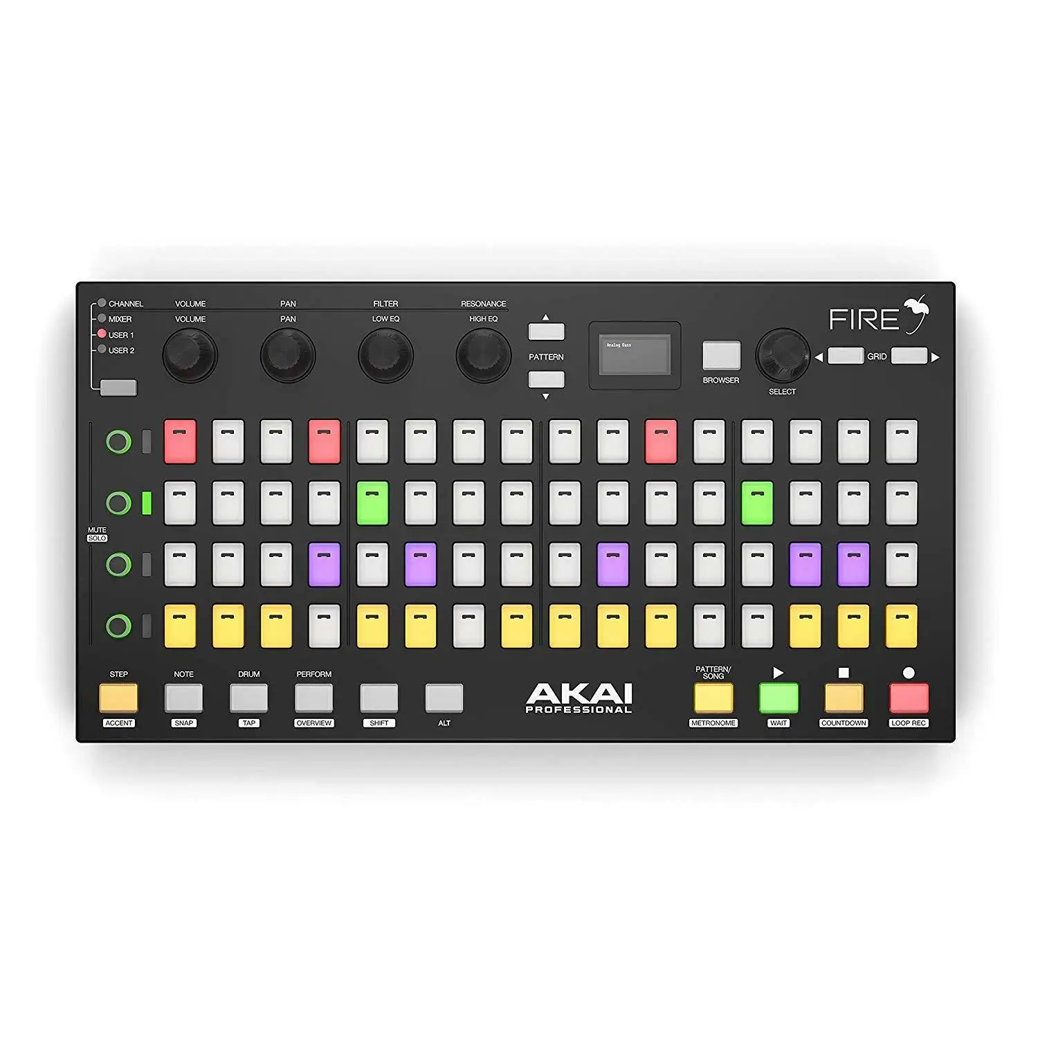 Профессиональный студийный контроллер Akai Fire FL программное обеспечение для