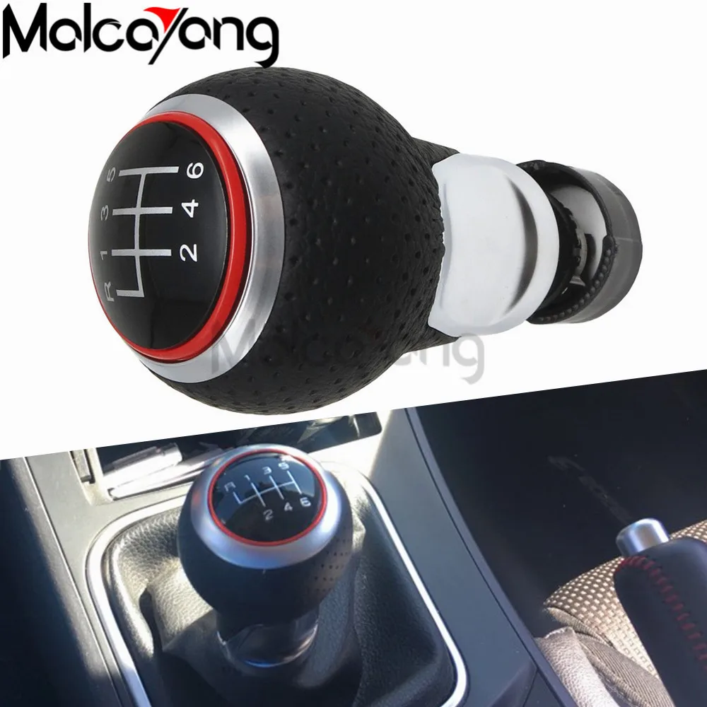 Серебряное кольцо 6 скоростей ручка переключения передач ручная Шестерня для Audi