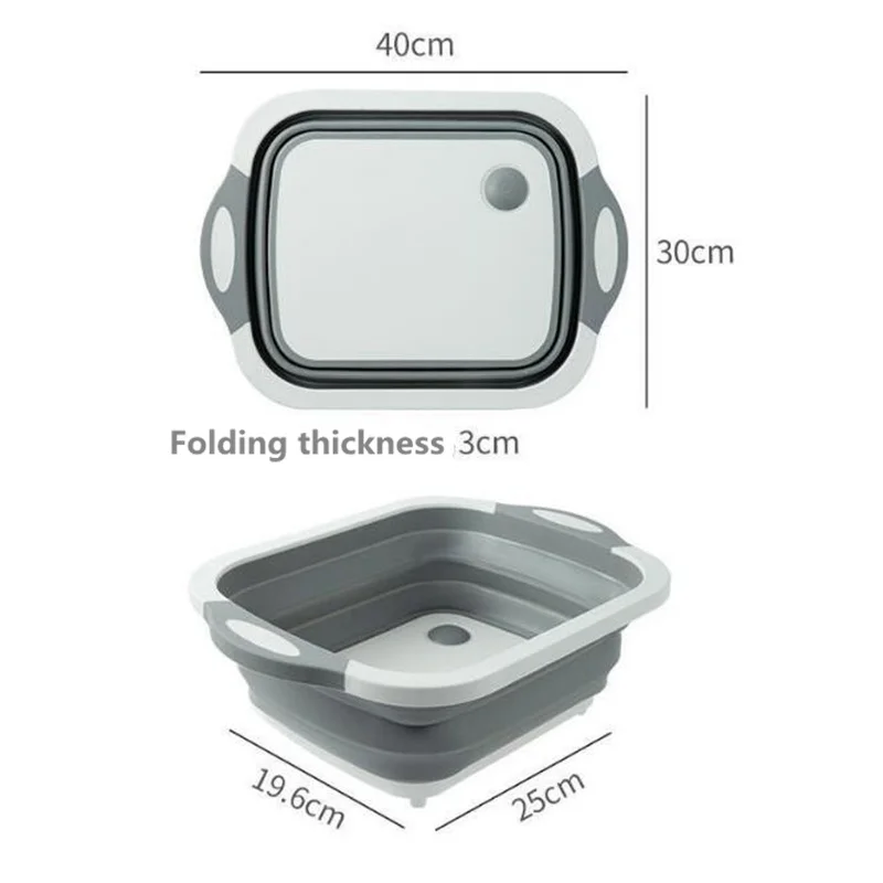 Кухонная разделочная доска Mutli для мытья фруктов ведра льда складная резки