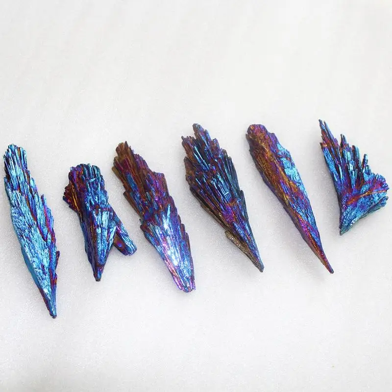 1 шт. натуральный кристалл кварца Jet камень Радуга Титан кластера горох член