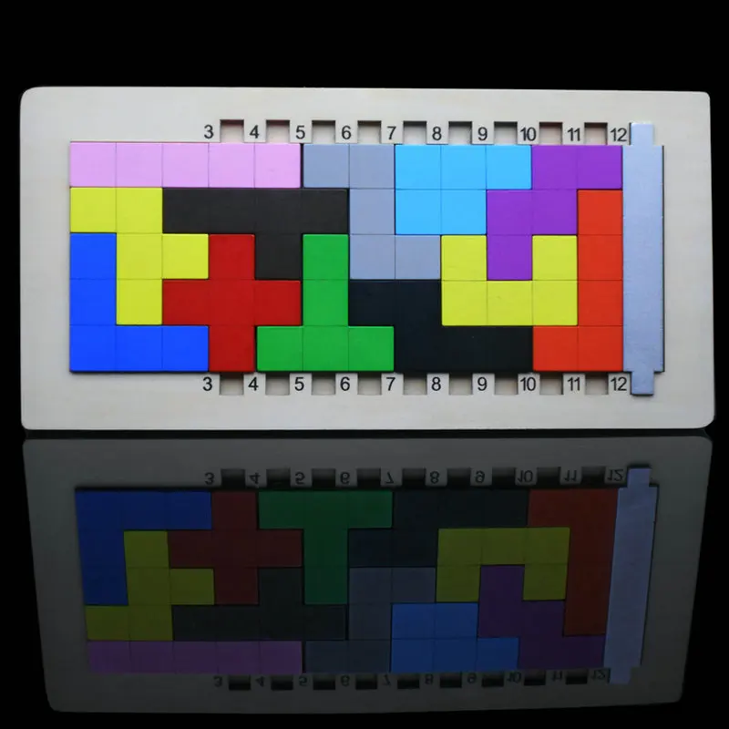 Tetris деревянные мышления игры кубик 3D головоломки Детские Образовательные