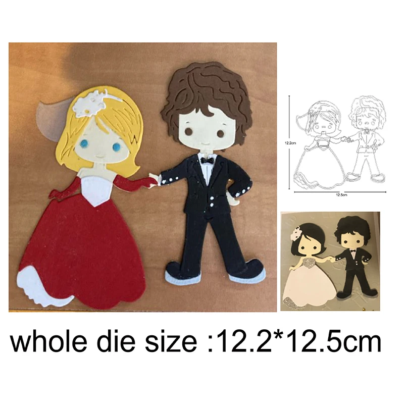 

metal cutting dies cut die mold decoration Christmas doll wedding couple Scrapbooking dies knife mould blade punch stencils dies