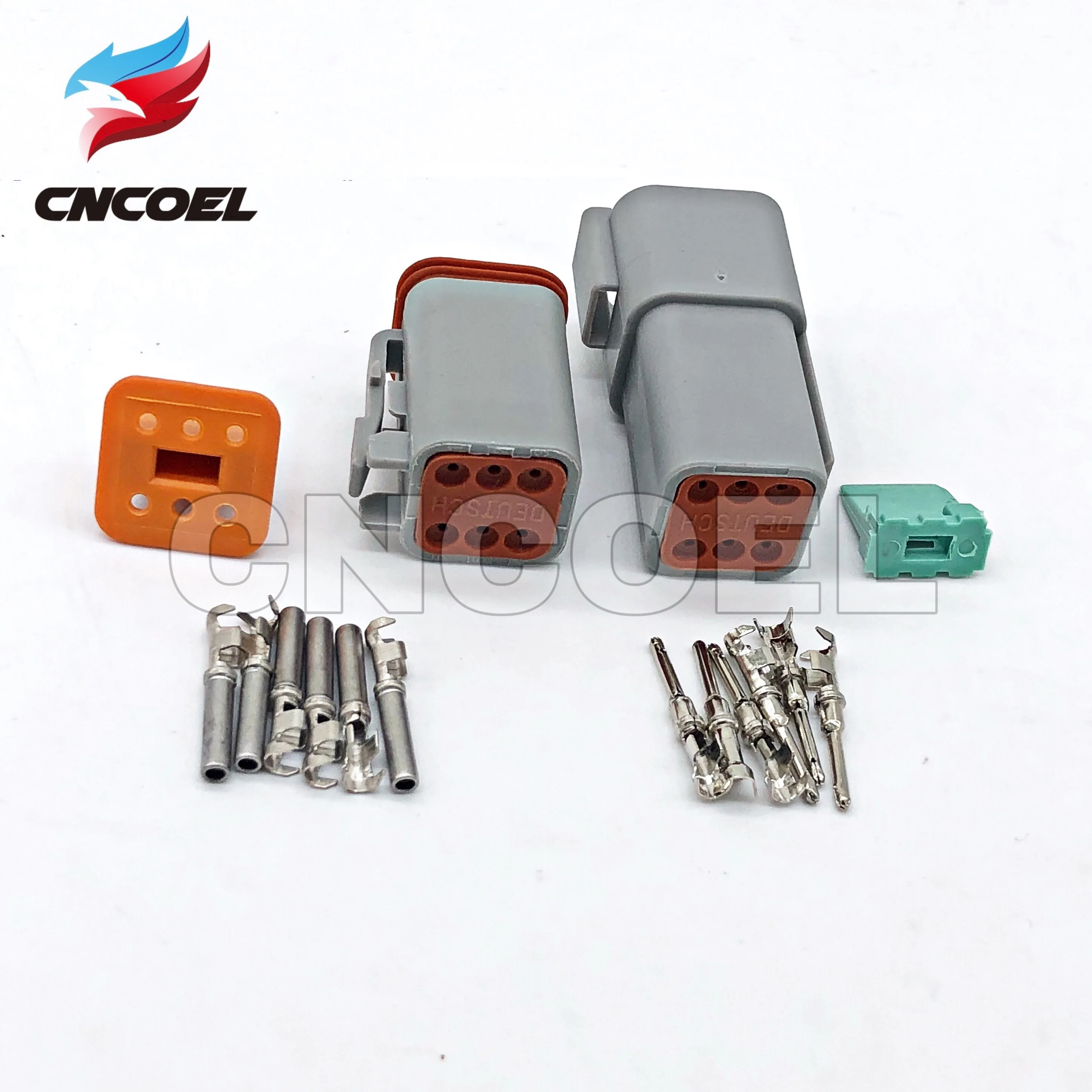 5 комплектов Deutsch DT 6 штифтов коннектор комплект серый/черный Водонепроницаемый