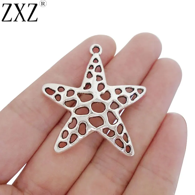 ZXZ 10 шт полые открытые звезды Морская звезда подвески для ожерелья ювелирных