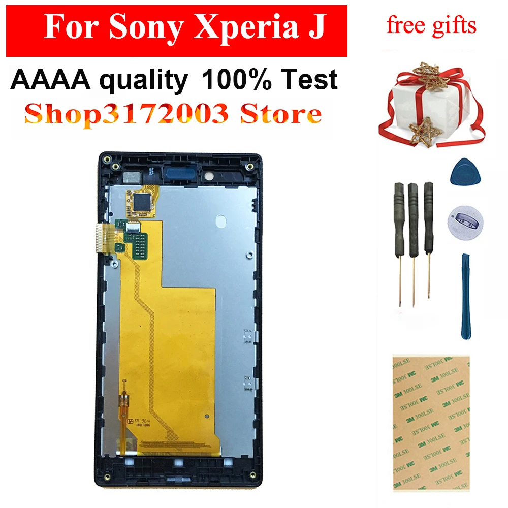 Для sony Xperia J ST26a ST26i ST26 сенсорный экран дигитайзер сенсорная панель стекло + ЖК