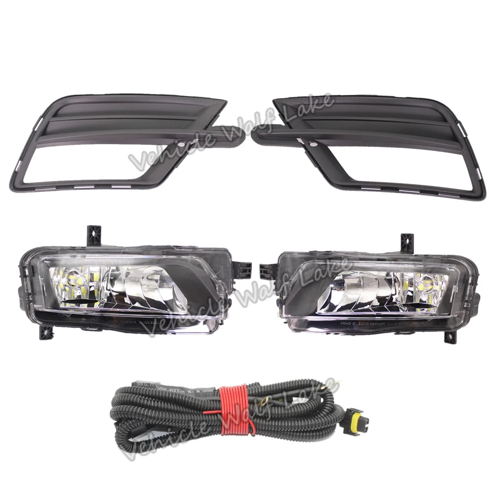 

Светодиодные противотуманные фары для VW Caddy 2016 2017 2018 2019, автомобильный Стайлинг, передняя противотуманная фара, крышка жгута проводов в сборе