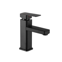 jnmone black bathroom faucet hot and cold water sink mixer tap stainless steel washbasin faucet basin faucet single hole tapware