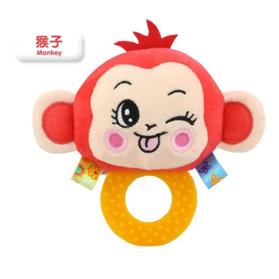 CYSINCOS Cartoon Monkey Baby Toys Infant Plush Early Education Custom Tooth Gel Rattle Toy 2019 New Fashion | Игрушки и хобби