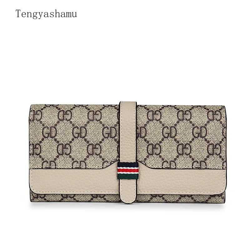 

Designer Luxury Brand Women Fashion Wallet Genuine Leather Female Cowhide Clutch Bag Card Holder Lady Luxury Coin Purse Chic Bag