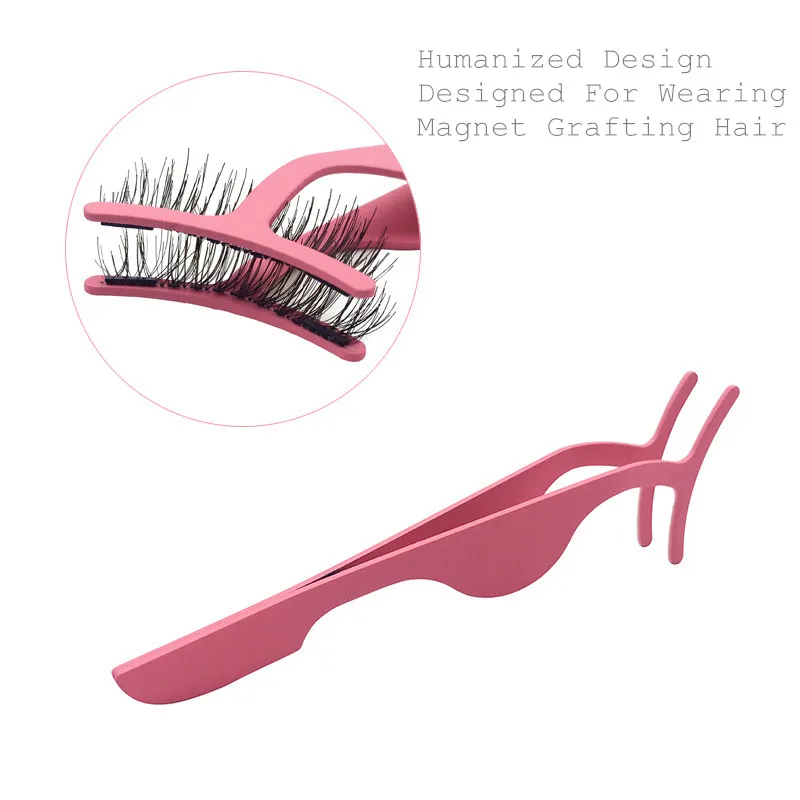 Magnetic False Eyelash Tweezer Fake Eye Lash Applicator Extension Curler Nipper Auxiliary Clip Clamp Makeup Forceps Tool | Красота и