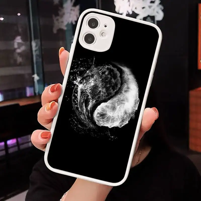 

Chinese round tai chi gossip yin and yang Phone Cases Matte Transparent for iPhone 7 8 11 12 s mini pro X XS XR MAX Plus