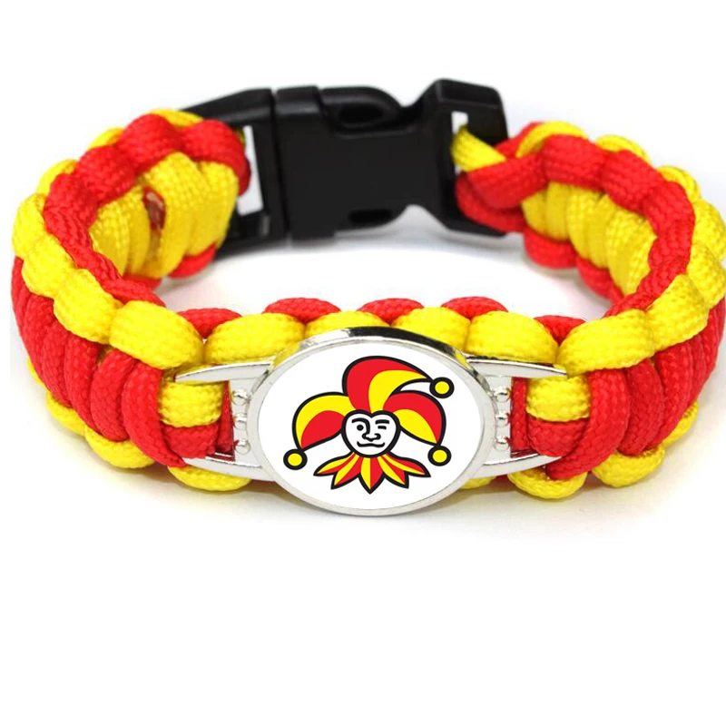 2021 Хельсинки Jokerit KHL логотип браслет с подвесками Открытый из Паракорда для