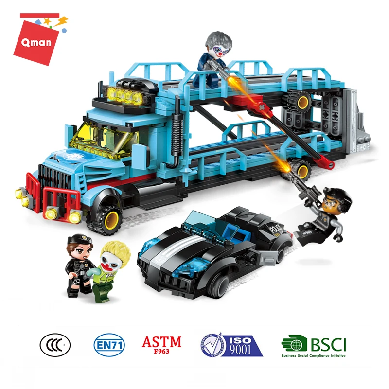 

1929 Enlighten Building Block City Police Hunting Down Carrier Vehicle 4 Figures 441pcs MOC Educational Brick Toy Boy Gift