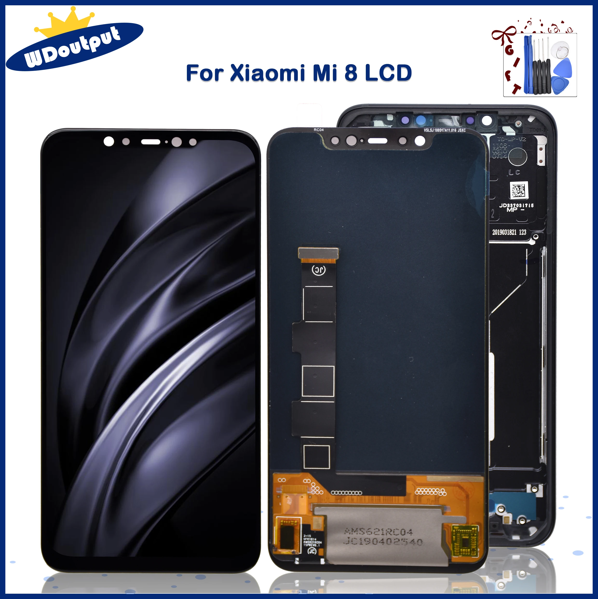 Сменный ЖК-дисплей Super Amoled 6,21 дюйма для Xiaomi Mi 8, ЖК-дисплей с сенсорным экраном, дигитайзер в сборе для Xiaomi 8 M1803E1A