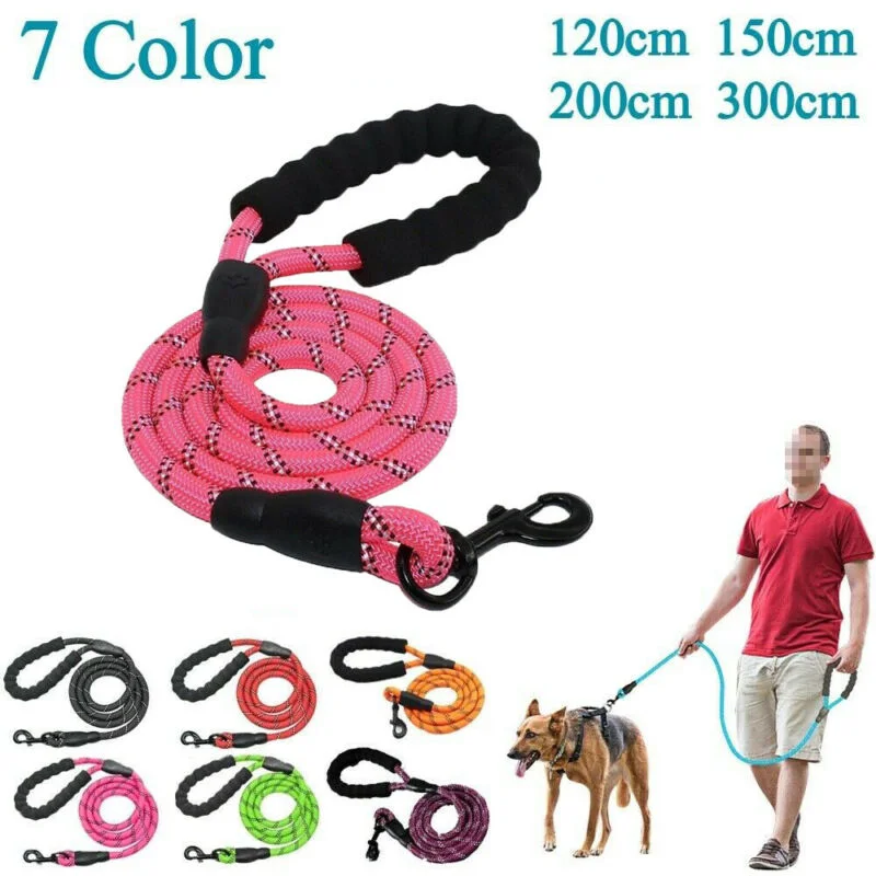 

Pet Reflective Nylon Leashes Medium Large Puppy Durable Collar Leash Dog Supplies Correa Perro