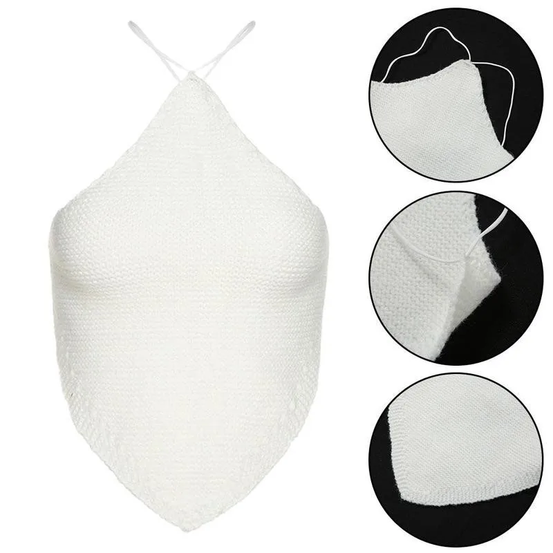 

2021 New Sexy Club Camisole Backless Hang A Neck Crop Street Casual Gothic Tank Top Vogue Female Activity Top Tops Camisole O2R4