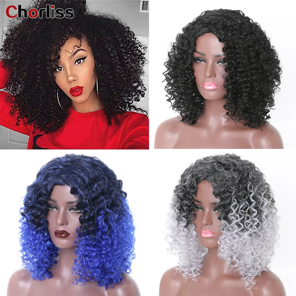 

Модные блонд синтетические волосы парики термостойкие пушистые кудрявые афроамериканские синтетические парики для женщин