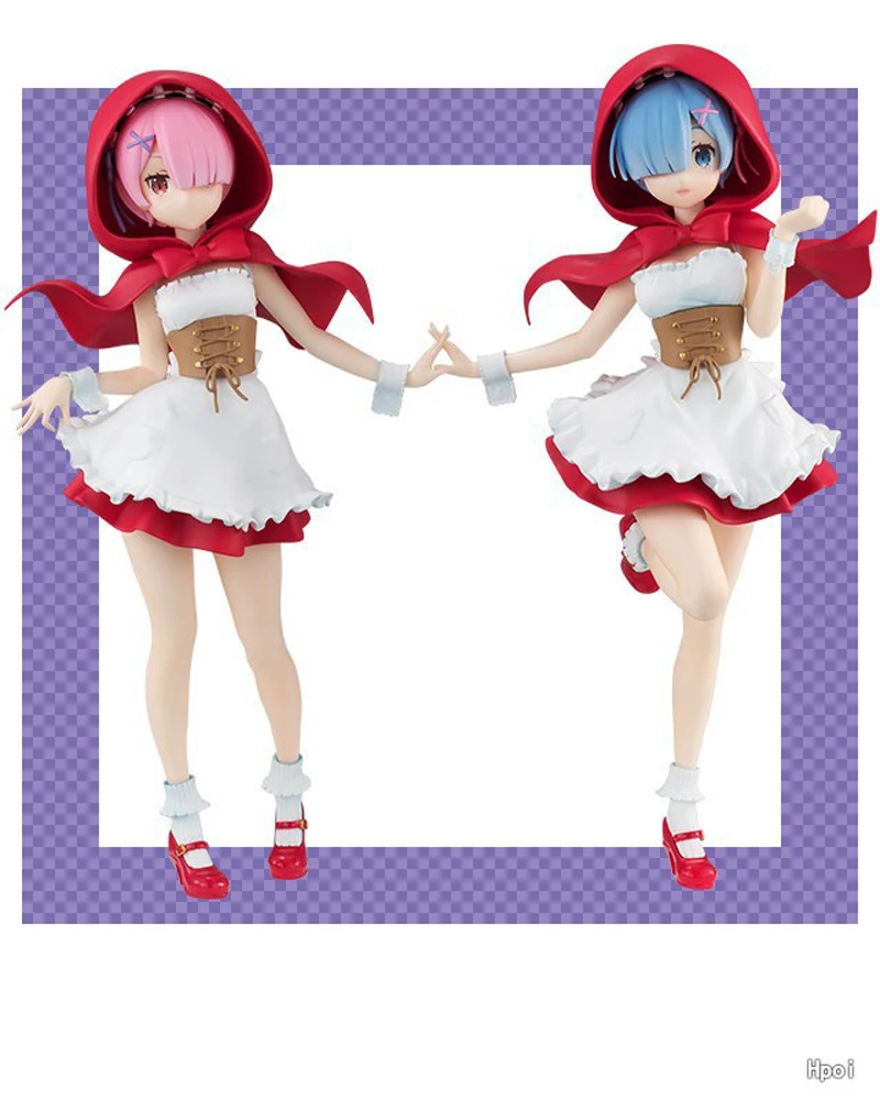 Re Life в другом мире от Zero Red Hood Ram Rem фигурку фигурка Коллекционная модель игрушки |