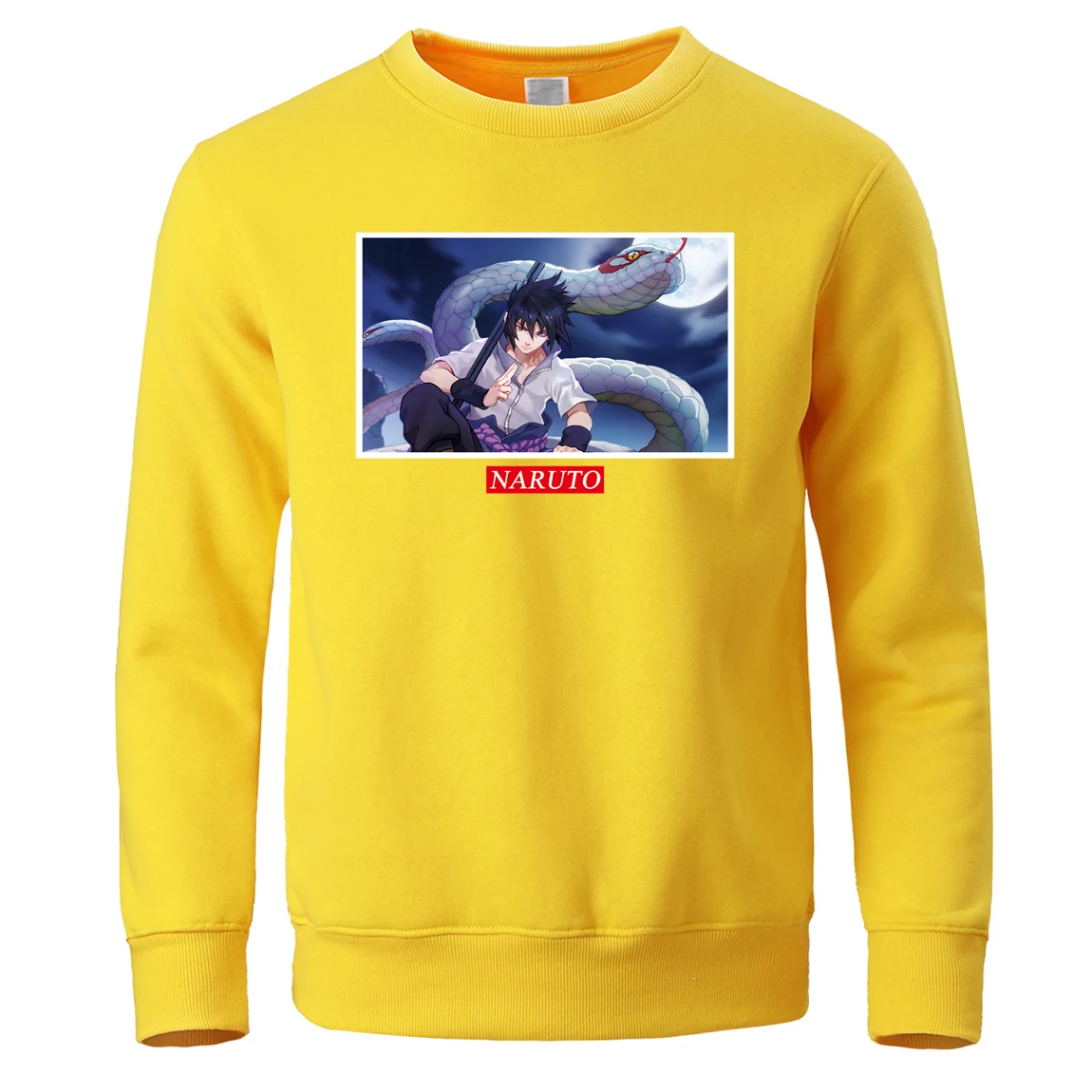 Наруто японского аниме мужские толстовки кофты Саске Aoda Crewneck Толстовка Пуловер