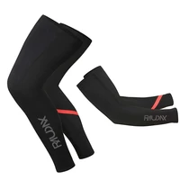 team raudax knee warmer leg warmer black uv tection cycling arm warmer breathable bicycle running racing mtb bike sleeves 2021