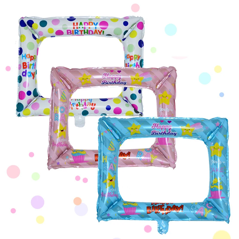 

1Pc Baby Birthday Party Photo Frame Foil Film Balloon For Family Party Decor Kid Baby Boy Girl Party Decoration Gadget For Home