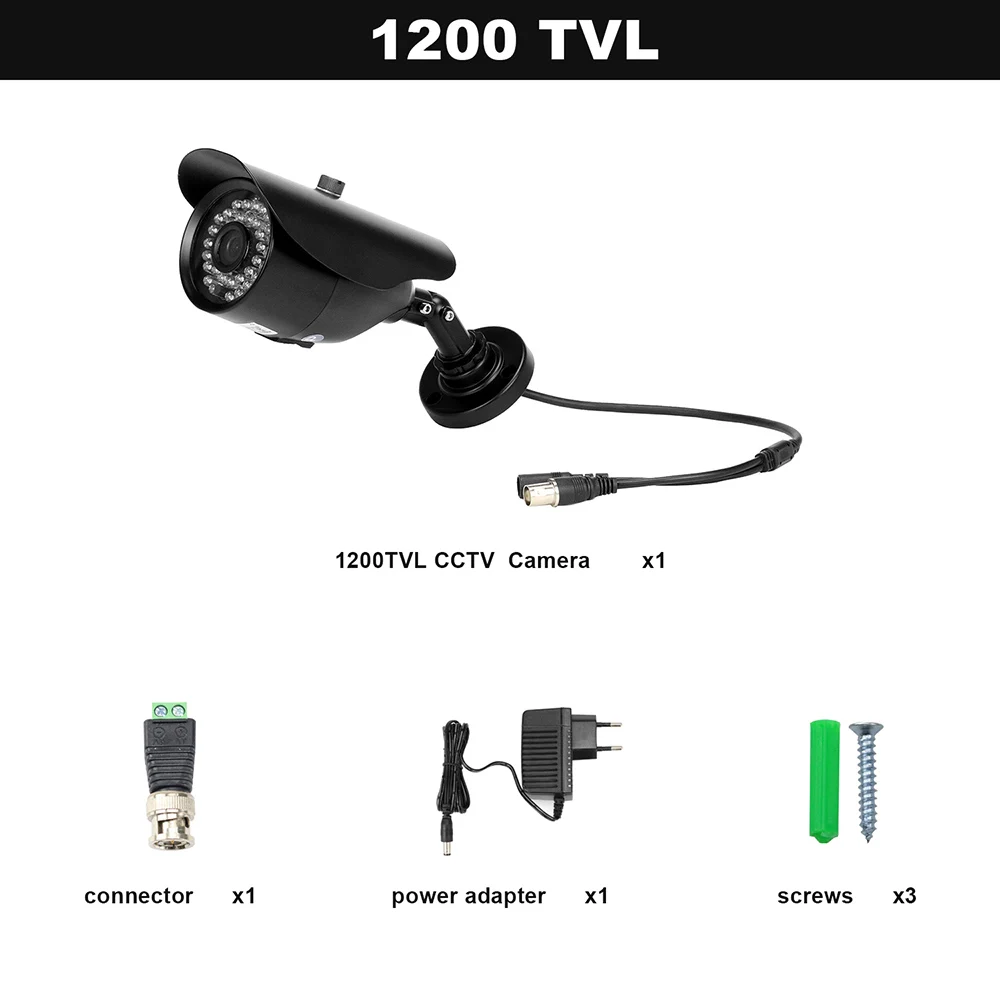 HomeFong CCTV Камера для видеодомофон 1200TVL ИК ночного видения Indoor/Outdoor Водонепроницаемый Камера HD CMOS безопасности аналоговые Камера