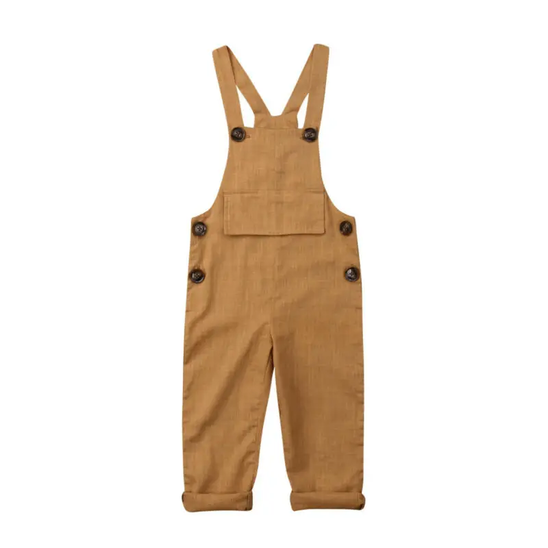 Emmababy одежда для маленьких мальчиков и девочек детский льняной комбинезон брюки