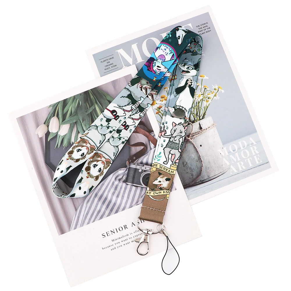 

10pcs/lot J2523 Cartoon Mouse Strap Necklace for keys Lanyard for ID Card Pass Gym Mobile Phone USB badge