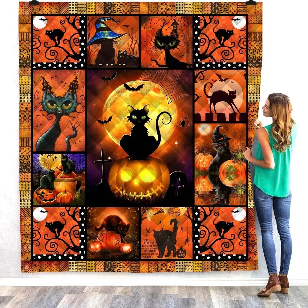 Милый домашний чехол для дивана с аниме принтом кошки стеганое одеяло кровати