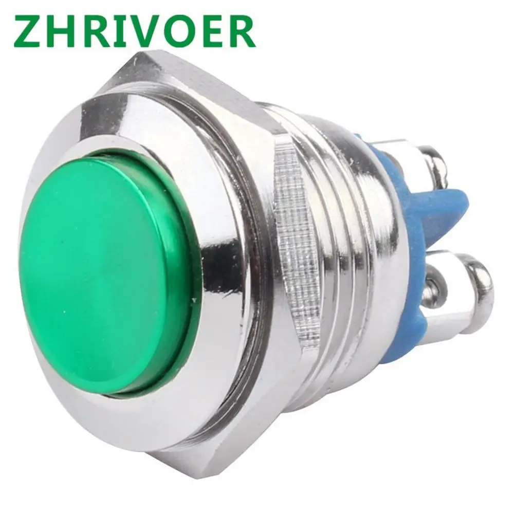 

1 шт. 16 мм окисленный металлический кнопочный переключатель мгновенного действия Красный Черный Синий Золотой Зеленый винт/сварочный автомобиль/компьютер/дверной звонок DIY