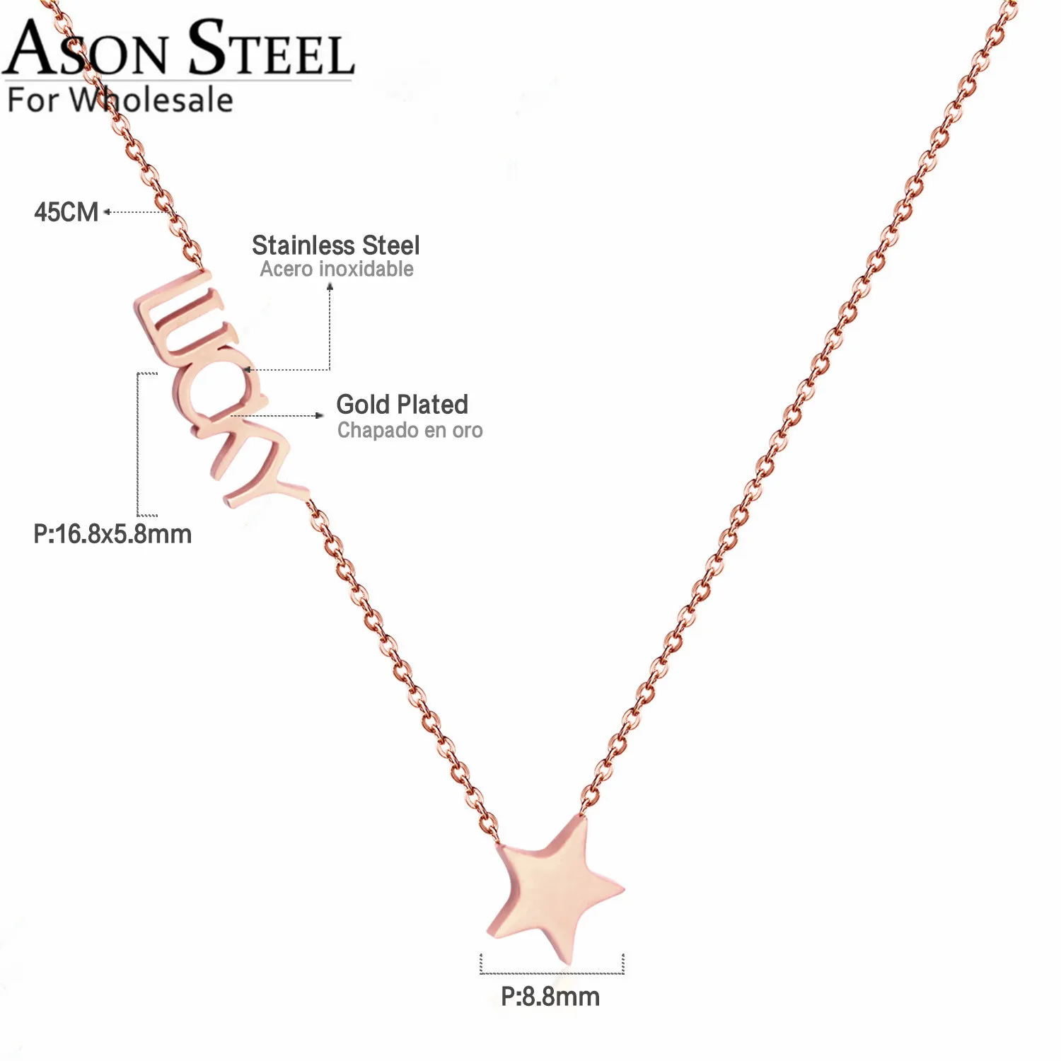 Ожерелье ASONSTEEL с инициалами для женщин и девушек колье-чокер из нержавеющей стали