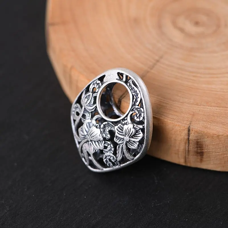 Женский кулон из серебра 990 пробы с полым цветком | Украшения и аксессуары