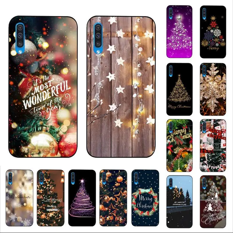 

FHNBLJ Marry Christmas Holiday Tree New Year Phone Case for Samsung A30s 51 5 71 70 40 10 20 s 31 A7 A8 2018