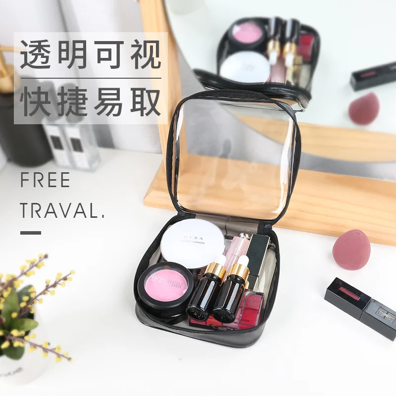 

Travel Transparent Cosmetic Bag PVC Women Zipper Clear Makeup Bags Beauty Case Make Up Organizer Storage Bath Toiletry Wash Bag
