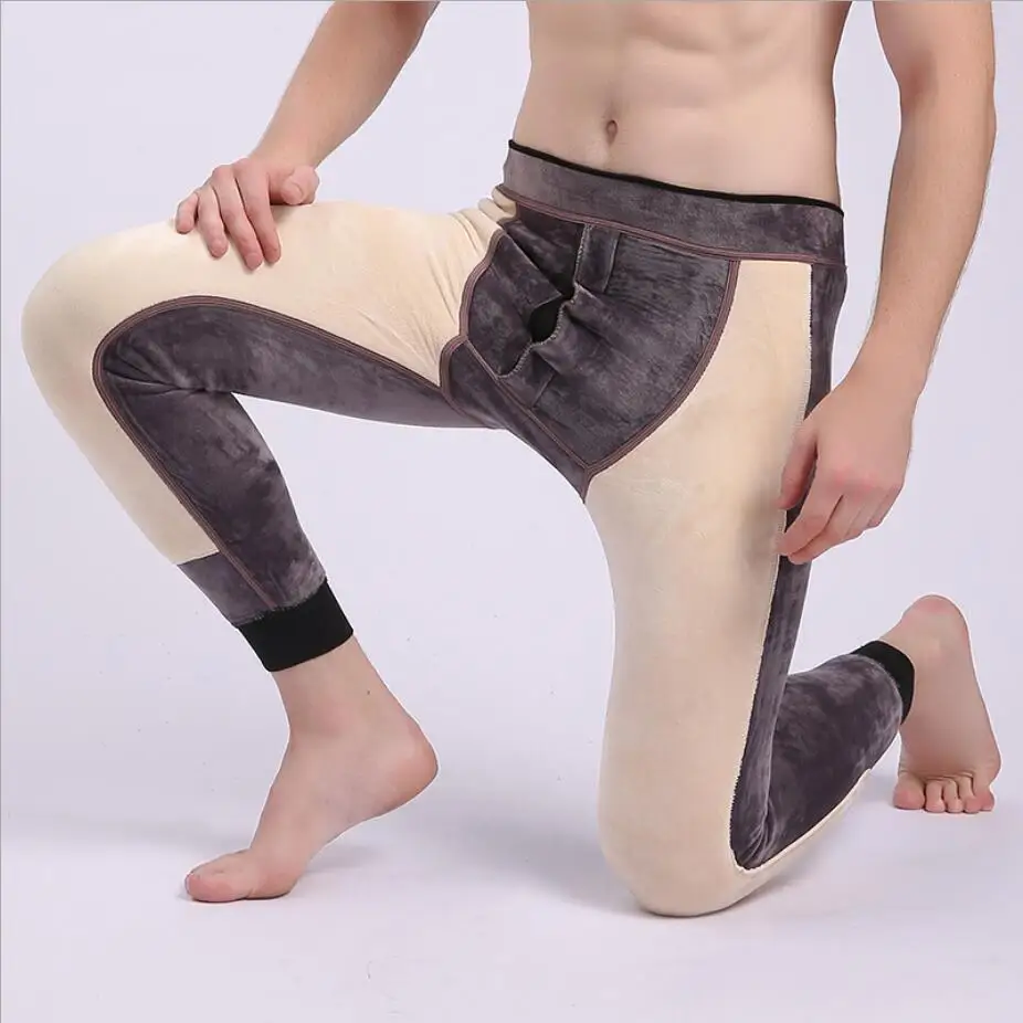 500 г 600 бархатные толстые зимние мужские Леггинсы 4XL кальсоны размера плюс