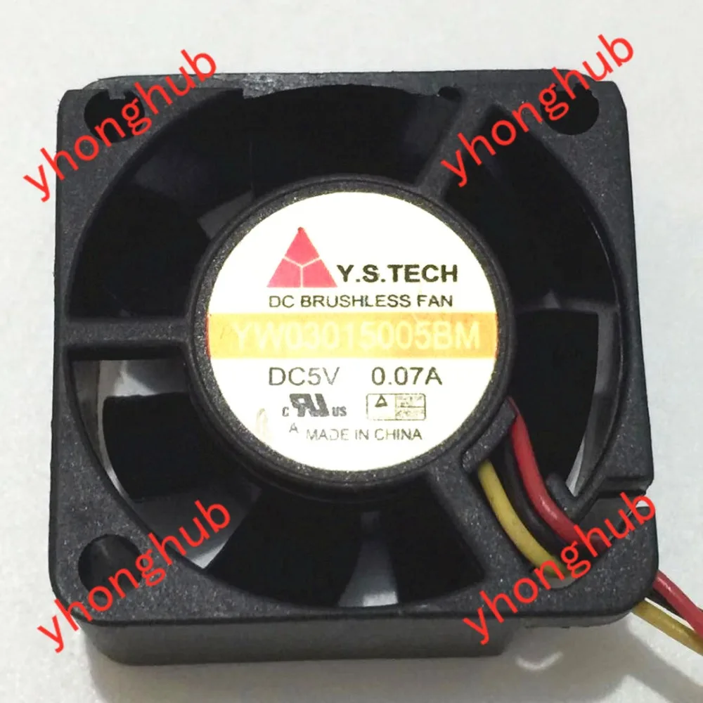 Emacro для Y.S TECH YW03015005BM DC 5V 0.07A 30x30x15 мм 3 провода Сервер вентилятор охлаждения