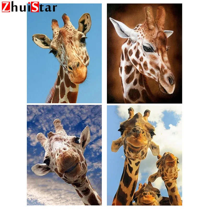 

3D Diy Алмазная вышивка животное жираф алмазная живопись вышивка крестиком Мозаика Стразы узор домашний декор ZWQ ZT