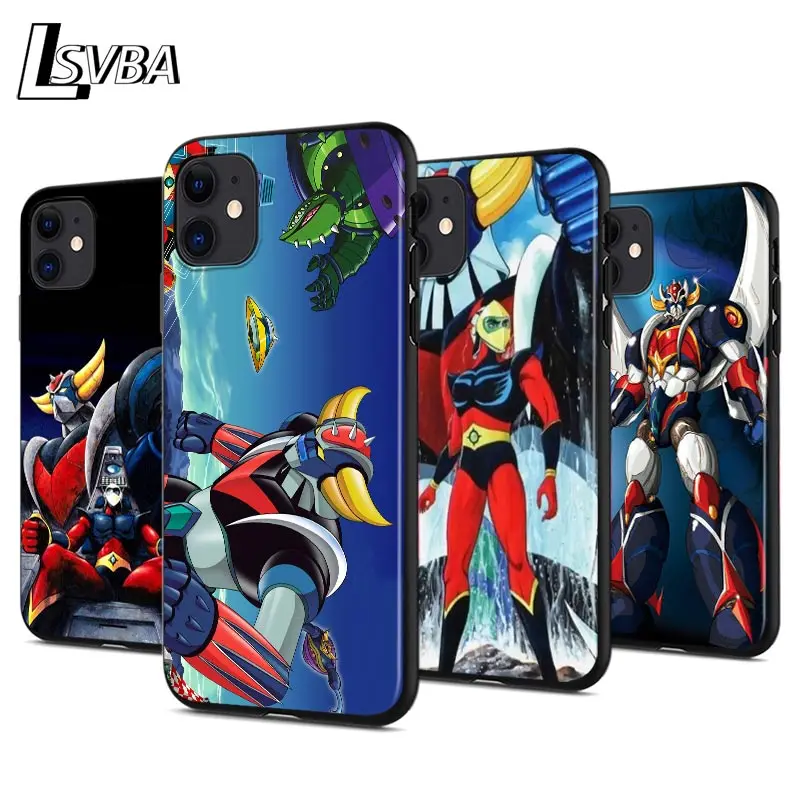 

UFO Robot Grendizer Anti-fall Silicone Phone Case For iPhone 11 Pro XS Max X XR 6S 6 7 8 Plus 5S Soft Black Cover Capa