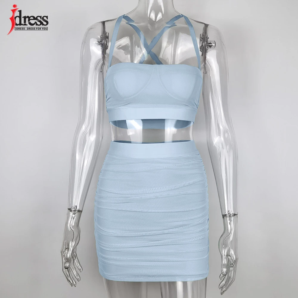Женское платье с открытыми плечами IDress модное летнее открытой спиной элегантное