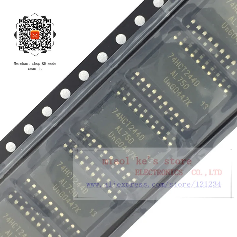 [10 шт.] 100% Новый оригинал: 74HCT244D 74HCT244 HCT244 - IC буфер без Инверта 5 V SOP20 | Электронные