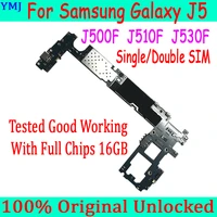 good tested for samsung galaxy j5 j500f j510f motherboard singledual sim card logic board 16gb original unlocked plate