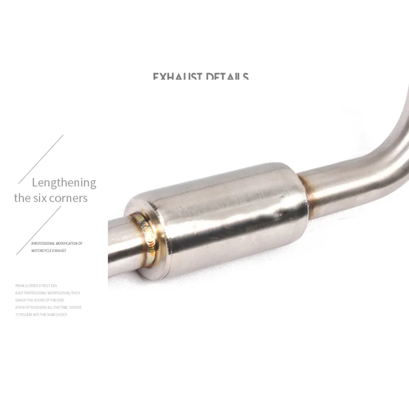 

Motorcycle Exhaust System Middle Pipe Header Slip On For YAMAHA NVX 155 125 NVX155 AEROX155 2016-2018 SLIP-ON with laser logo